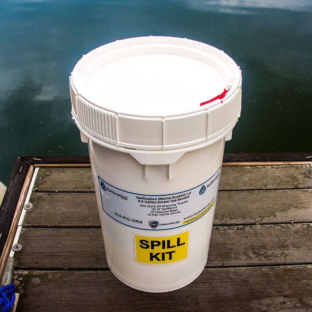 6.5 gallon bucket spill kit for marina