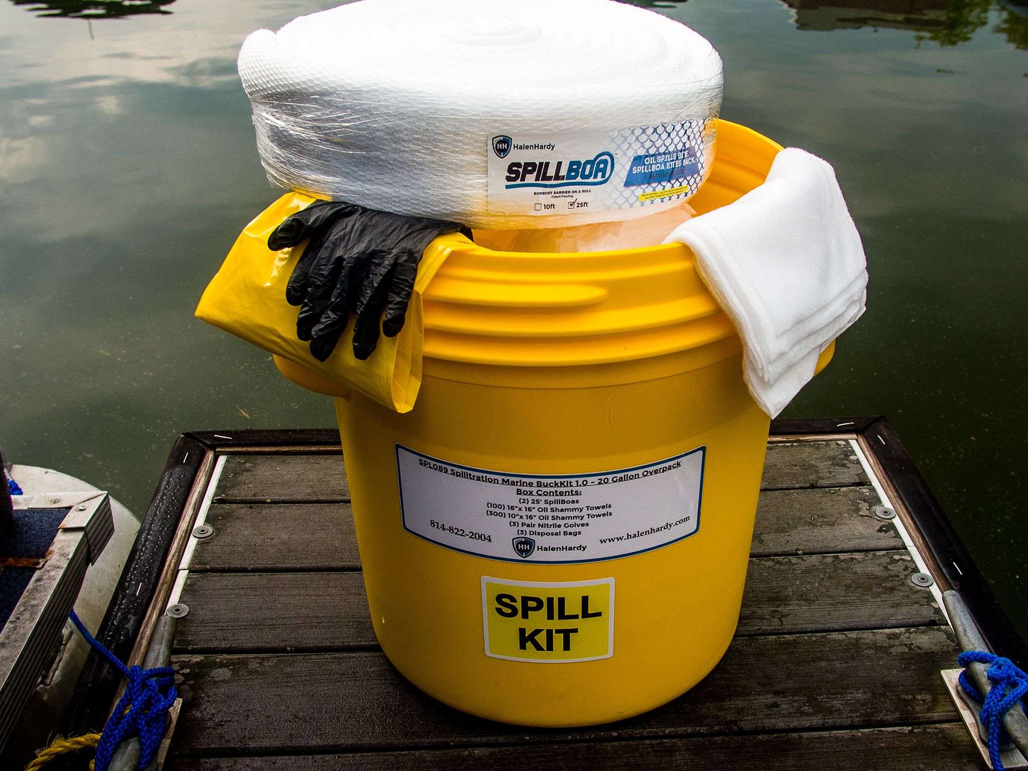 spill kit for marina and docks